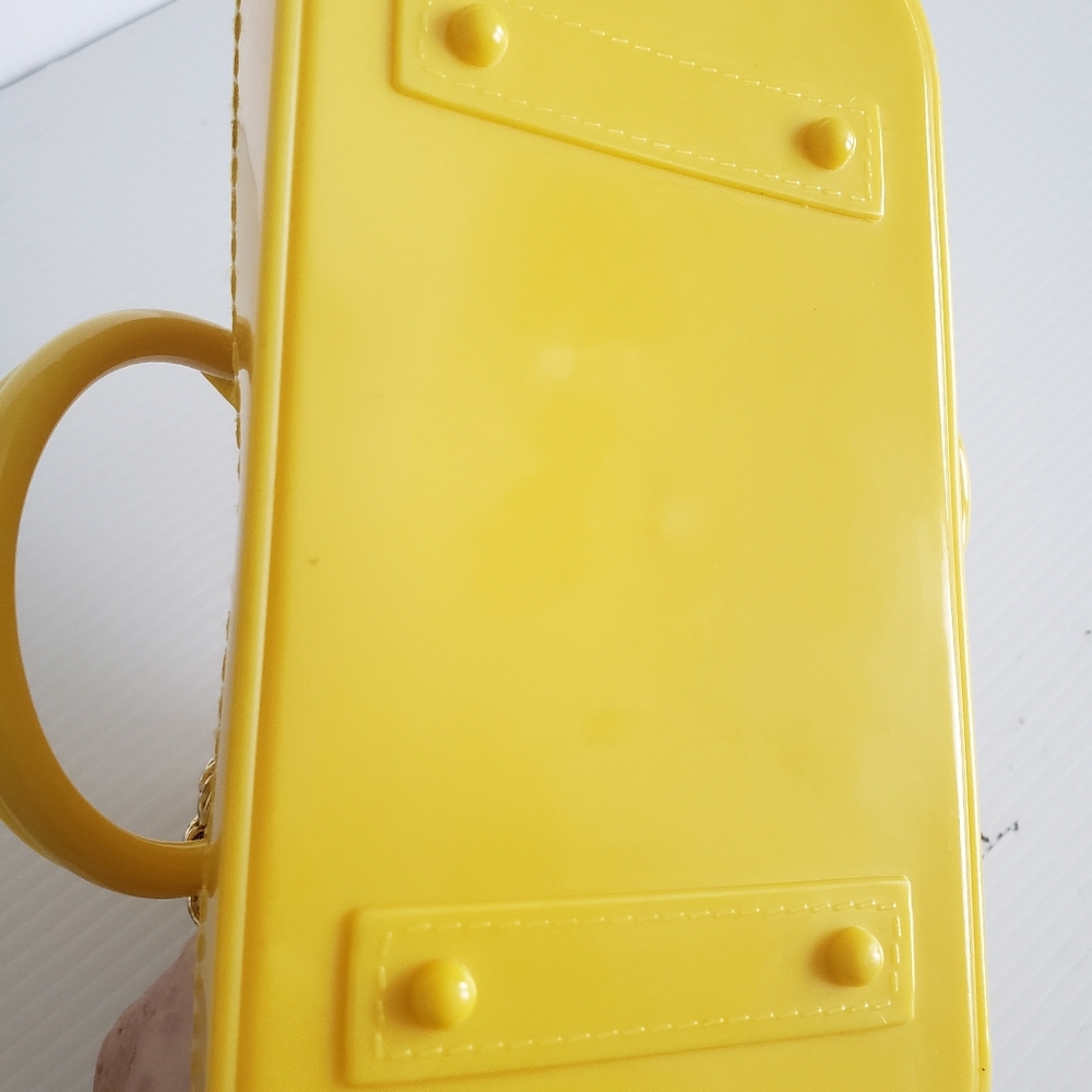 Yellow Rubber Mini Handbag - Picture 4 of 5